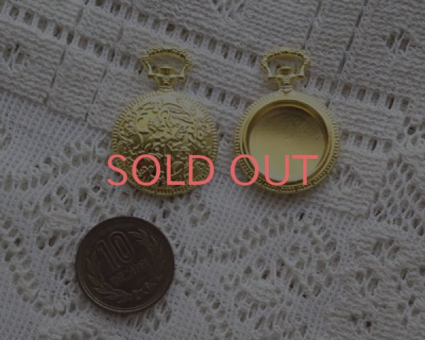 画像2: ちび懐中時計B/ゴールド(1個) (2)