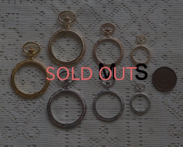 画像2: セッティング/メタル/デザイン空枠/ラウンド/ニッケル/M(1個) (2)