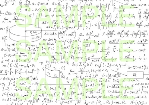 画像2: レジン封入シート/数式（1枚） (2)