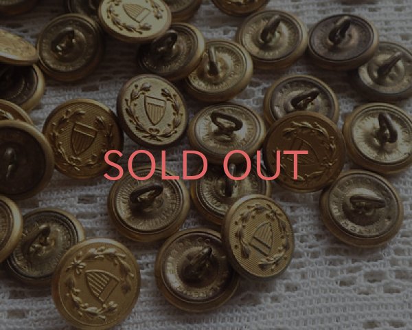 画像3: ヴィンテージ/アメリカ/メタルボタン/クレスト&リース(1個) (3)