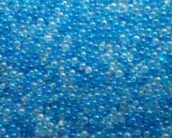 画像1: ノーホールガラスボール/ブルーオーロラミックスS(10g) (1)