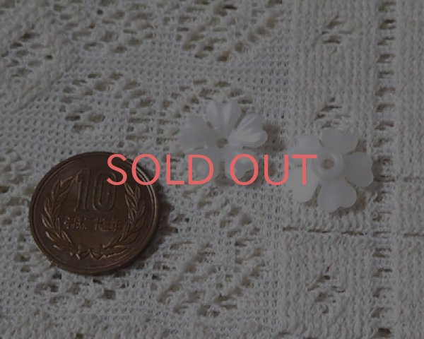 画像2: ヴィンテージ/ドイツ/プラスティック/フラワーa/スノー(4個) (2)