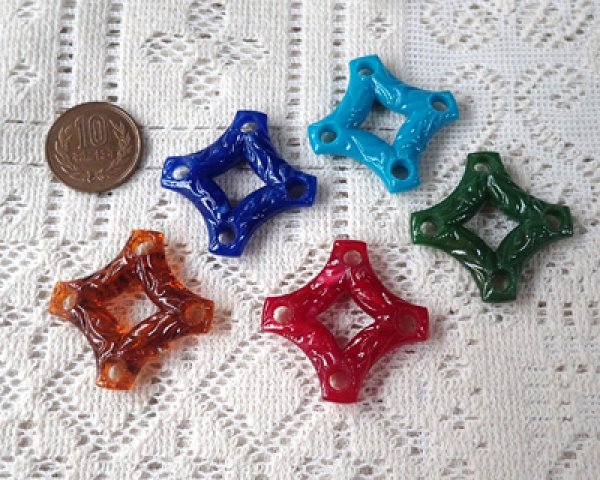 画像2: ヴィンテージ/ドイツ/プラスティック/オープンダイヤ/37mm(1個) (2)