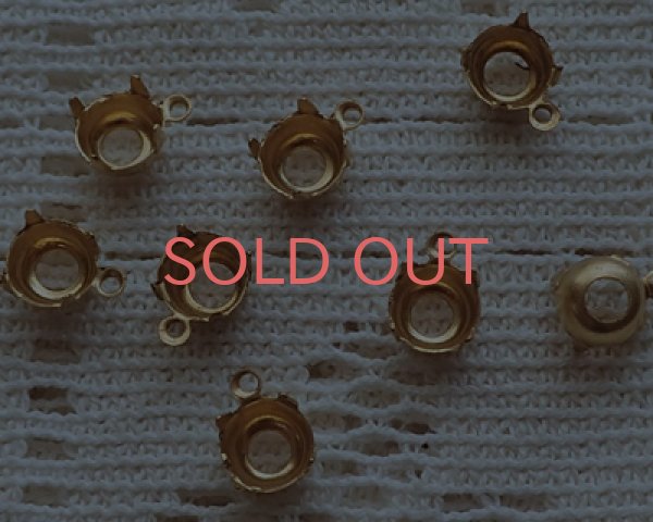 画像1: 29ss用/ブラスセッティング/オープンバック(1個) (1)