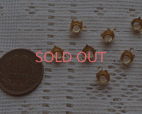 画像2: 29ss用/ブラスセッティング/オープンバック(1個) (2)