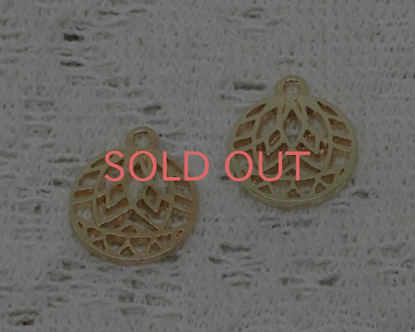 画像2: /メタルチャーム/ミニ手鞠/ライトゴールド(2個) (2)