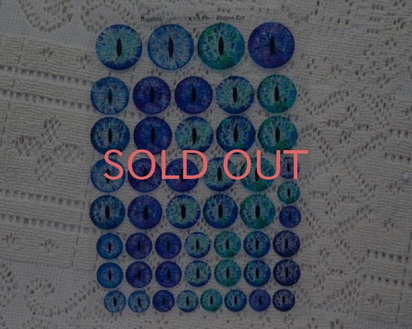 画像2: レジン封入シート/Dragon Eye/blue/ver.2/A6 (2)