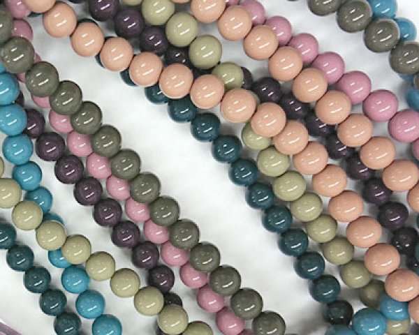 画像3: 日本製/アクリル塗装/ラウンド/苔色/約8mm(2個） (3)