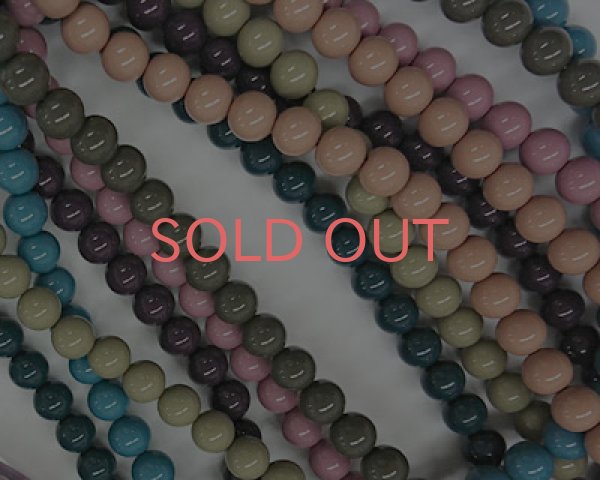 画像3: 日本製/アクリル塗装/ラウンド/苔色/約8mm(2個） (3)