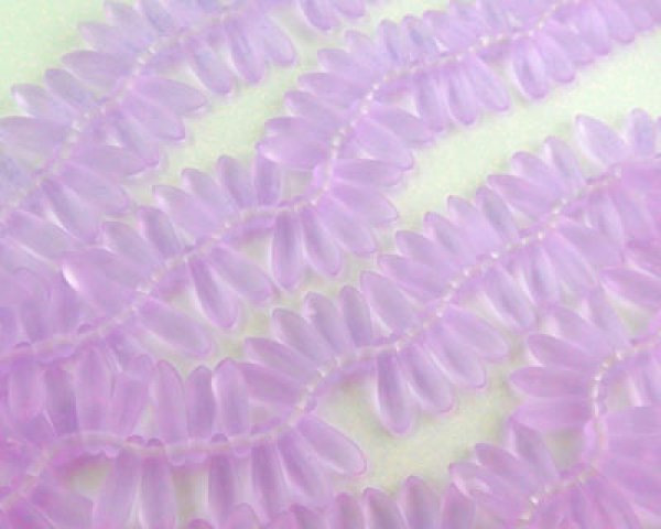 画像2: チェコガラスビーズ/ダガー/アレキサンドライト/フロスト/3×10mm(20個) (2)