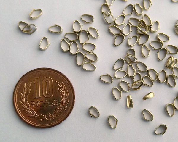 画像2: メッキなし真鍮バチカン/約5.5mm(1個) (2)
