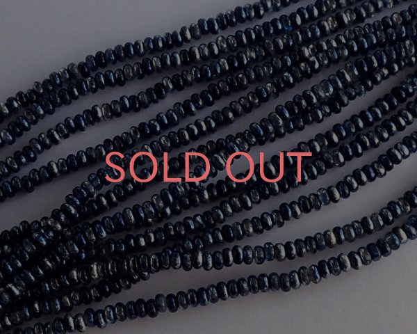画像1: チェコガラスビーズ/ミニロンデル/ミラーデニム（45個） (1)