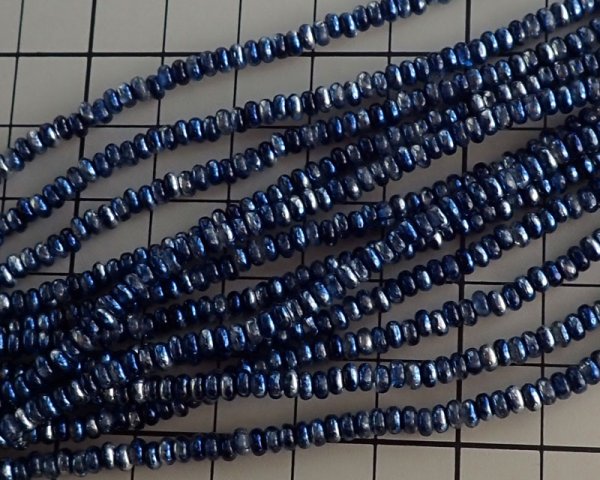 画像2: チェコガラスビーズ/ミニロンデル/ミラーデニム(45個) (2)