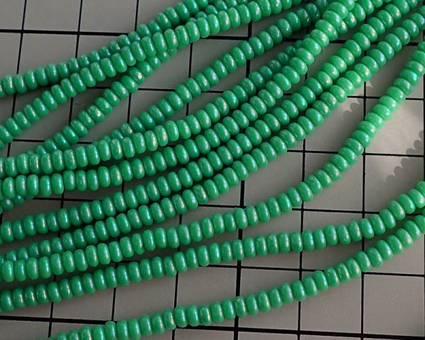 画像2: チェコガラスビーズ/ミニロンデル/ターコイズオーロラ(45個) (2)