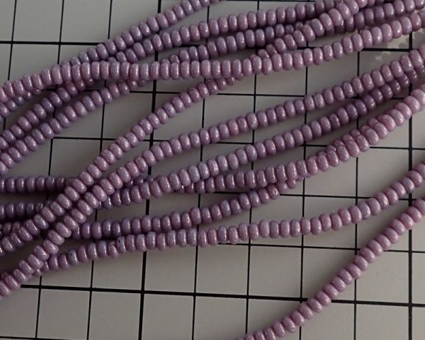 画像2: チェコガラスビーズ/ミニロンデル/ラスターオペークアメシスト(45個) (2)