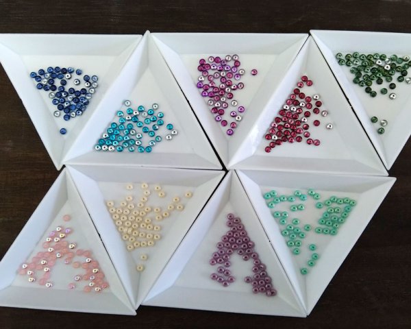 画像3: チェコガラスビーズ/ミニロンデル/ミラーフーシャ(45個) (3)