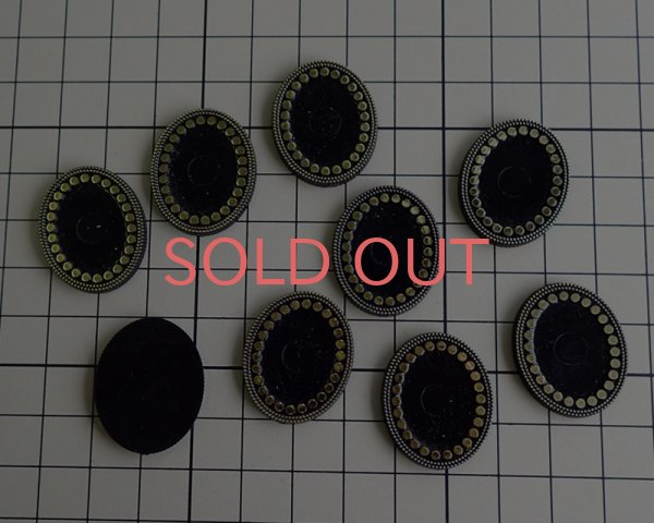 画像3: ヴィンテージ/プラスチック/ブラック×ゴールドドット(1個) (3)