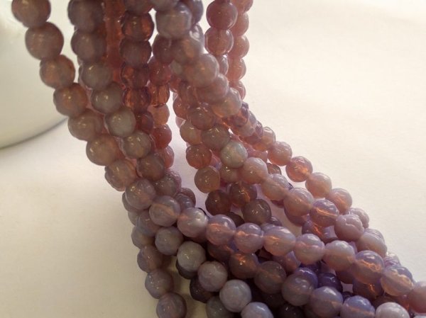 画像3: チェコガラスビーズ/ローズラウンド/パープルオパール/6mm(10個) (3)