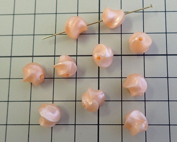 画像2: ヴィンテージ/ドイツ/プラスチック/ツイストラウンド/シルキーオレンジ(1個) (2)