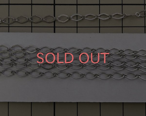 画像2: 切り売りチェーンH/ダイヤ型/本ロジウムメッキ/1m (2)