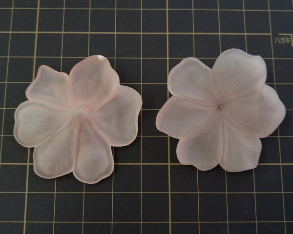 画像3: ヴィンテージ/ドイツ/ルーサイト/ラージフラワー/フロストピンク(1個) (3)