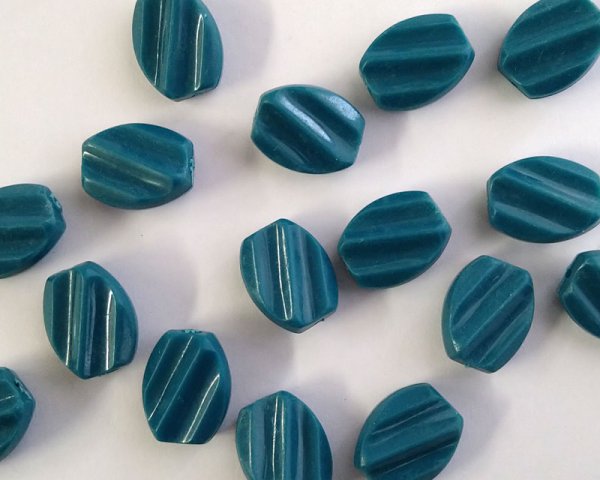 画像2: ヴィンテージ/ドイツ/プラスチック/ウェイブ/ブルーグリーン（1個） (2)