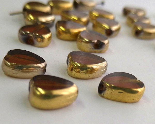 画像3: ns070/ヴィンテージ/ドイツ/トパーズゴールドトリム(6個) (3)