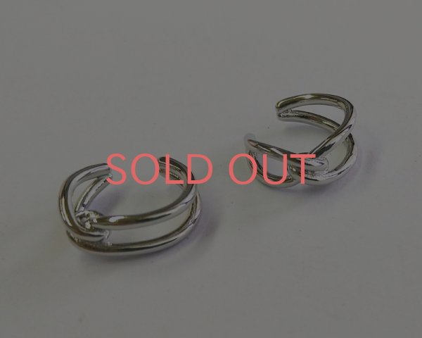 画像1: イヤカフ/ノット/本ロジウムメッキ(1個) (1)