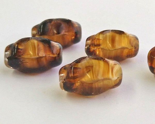 画像3: ns088/ヴィンテージ/ドイツ/ブラウンストライプツイスト(2個) (3)