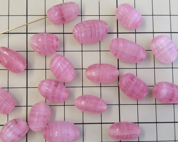 画像4: ヴィンテージ/日本/ランプワーク/ローズストライプミックス(8個) (4)