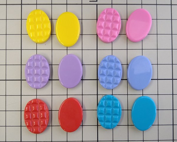 画像2: ヴィンテージ/USA/樹脂/ブロックオーバル/レッド(1個) (2)