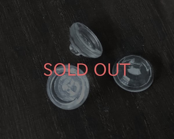 画像3: ヴィンテージ/ヨーロッパ/クリアガラスボタン//約14mm(1個) (3)