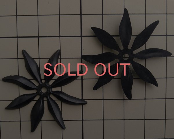 画像2: ヴィンテージ/ドイツ/プラスチック/フラワー228/ブラック(1個) (2)