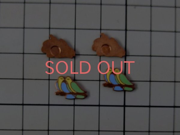 画像3: ヴィンテージ/USA/メタルパーツ/カラフルバード（1個） (3)