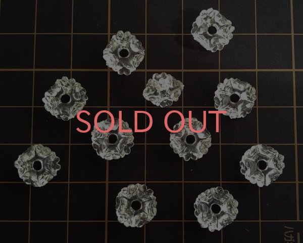 画像2: ヴィンテージ/ドイツ/プラスチック/フラワーロンデル/クリア(2個) (2)