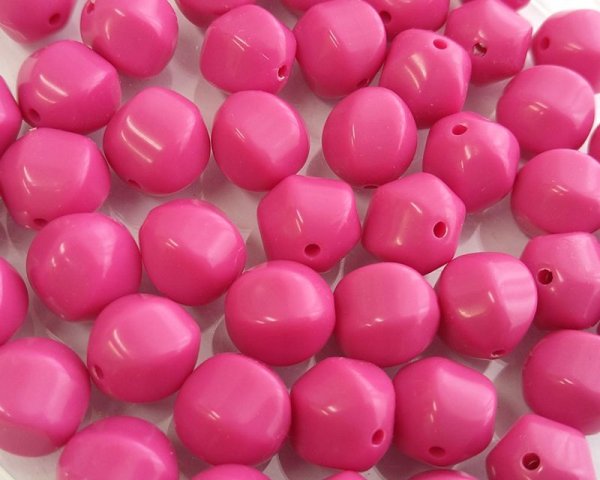 画像1: ヴィンテージ/ドイツ/ルーサイト/バルーン/マゼンタピンク/約11mm(1個) (1)