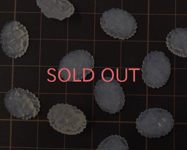 画像2: ヴィンテージ/ドイツ/ロックガラス/約14×10mm/ホワイトオパール(1個) (2)