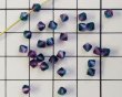 画像2: デッドストック/チェコ/マシンカットガラス/4mm/バイコン/アメシスト×ブルージルコン(10個) (2)