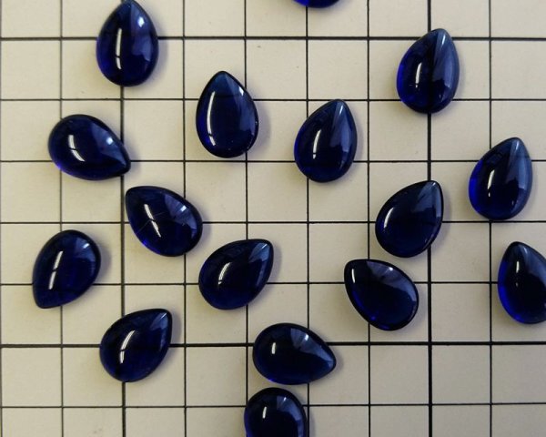 画像2: ヴィンテージ/ドイツ/ガラス/モンタナ/約14×10mm(1個) (2)