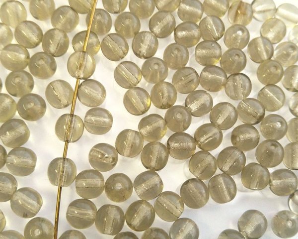 画像1: チェコガラスビーズ/ラウンド/ブラックダイヤモンド/6mm(10個) (1)