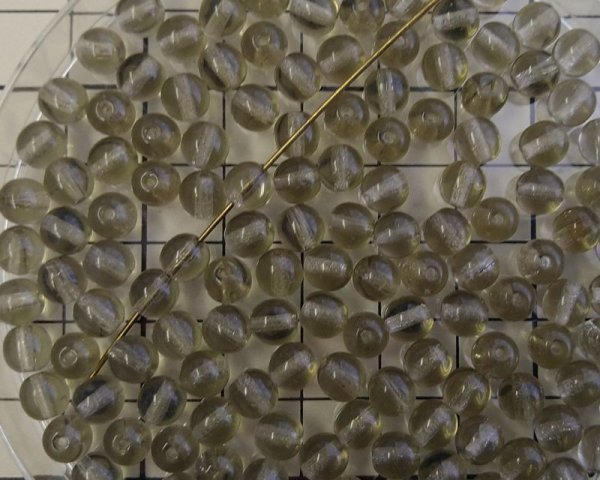 画像2: チェコガラスビーズ/ラウンド/ブラックダイヤモンド/6mm(10個) (2)