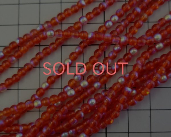 画像2: チェコガラスビーズ/ラウンド/ヒヤシンスオーロラ/約4mm(45個) (2)