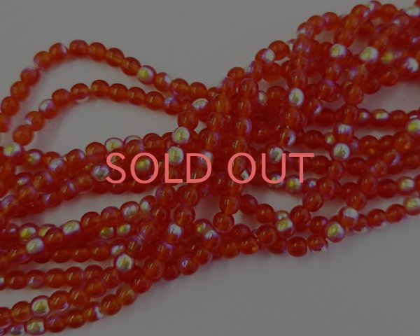 画像1: チェコガラスビーズ/ラウンド/ヒヤシンスオーロラ/約4mm(45個) (1)