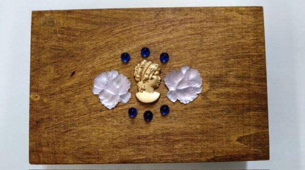 画像6: ns246/ヴィンテージ/ドイツ/ガラスカボション/カメオパーツQ/ブラウンマーブル/約20×12mm（1個） (6)