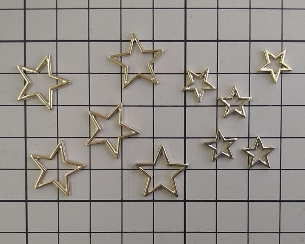 画像2: メタル/スターフープ/K16GP/10mm(1個) (2)