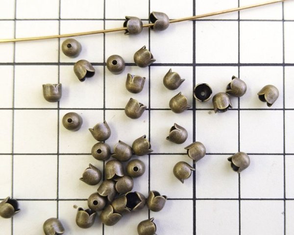 画像2: メタルミニカップ/金古美/約4mm(10個) (2)