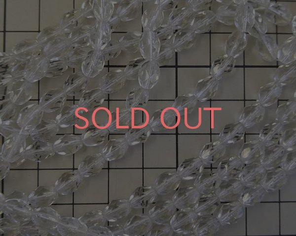 画像2: チェコガラスビーズ/ファイアポリッシュオーバル/クリスタル/約8×6mm(6個) (2)