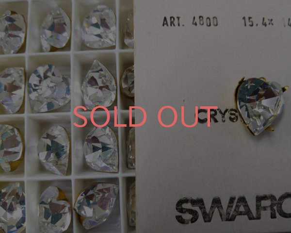 画像1: ヴィンテージ/スワロフスキー/#4800/クリスタル/15.4×14mm(1個) (1)