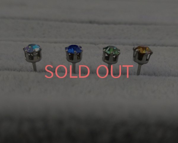 画像4: SUS316サージカルステンレス石座ピアス（１ペア） (4)