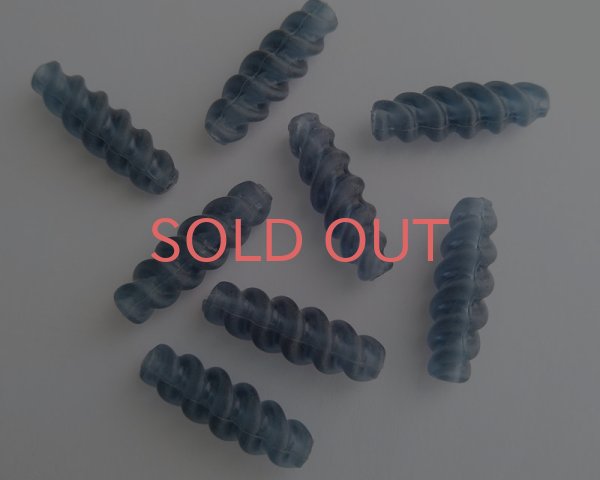 画像1: ヴィンテージ/ドイツ/プラスチック/スパイラルチューブ/モンタナブルー(2個) (1)